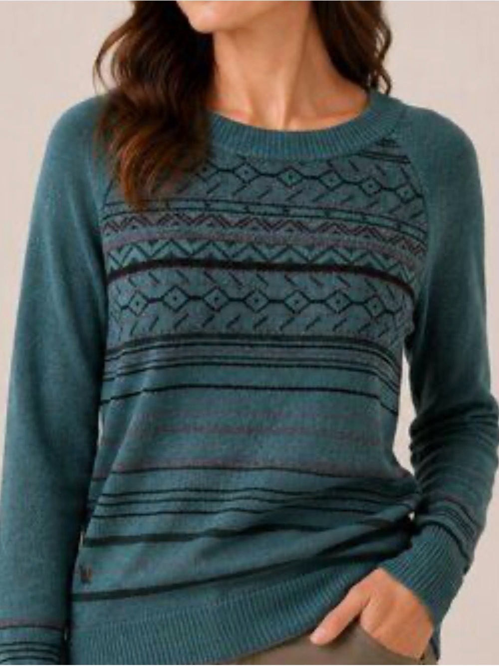 Smartwool womens Marius ethno graphic wool blend sweater size XS